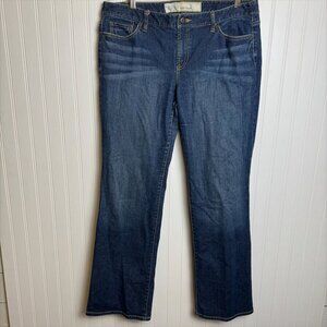 Anne Taylor Loft slim boot dark wash jeans size 14 D25